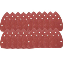 Mouse Sanding Sheets 20 Pcs 80 Grit Hook and Loop Sandpaper Sheets for Wood Metal Plastic
