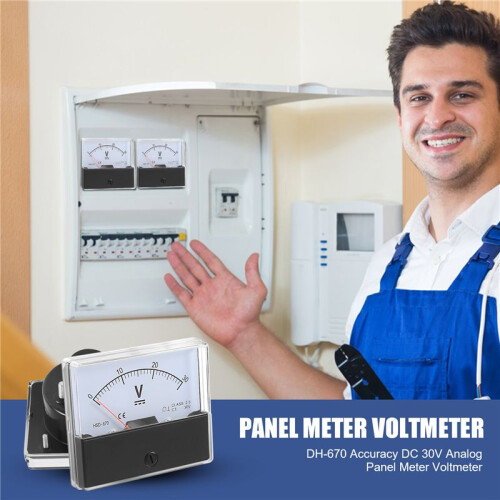 DH-670 Accuracy  30V Analog Panel Meter Voltmeter 1
