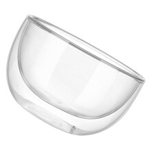 Glass Salad Bowl HeatResistant Borosilicate Double Wall Clear Serving Dish for Salads and Fruits