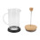 600ml hitzebeständiger Borsilikat-KaffeekPress mit Bambusdeckel 9
