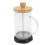 600ml hitzebeständiger Borsilikat-KaffeekPress mit Bambusdeckel 3