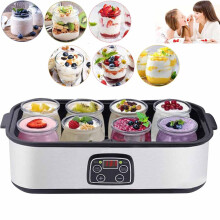 Probiotic Yogurt Maker Electric With Adjustable Temperature And Time, 1400 ml, 8 Glass Jars, Color Options
