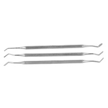 Cuillères excavatrices pour instruments dentaires, lames tranchantes en acier inoxydable, outils réutilisables et autoclavables pour l'élimination