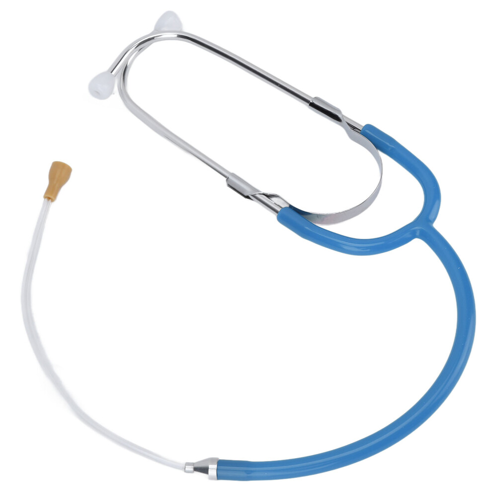 Light Blue Metal Binaural Listening Stethoscope with Volume Noise Detection