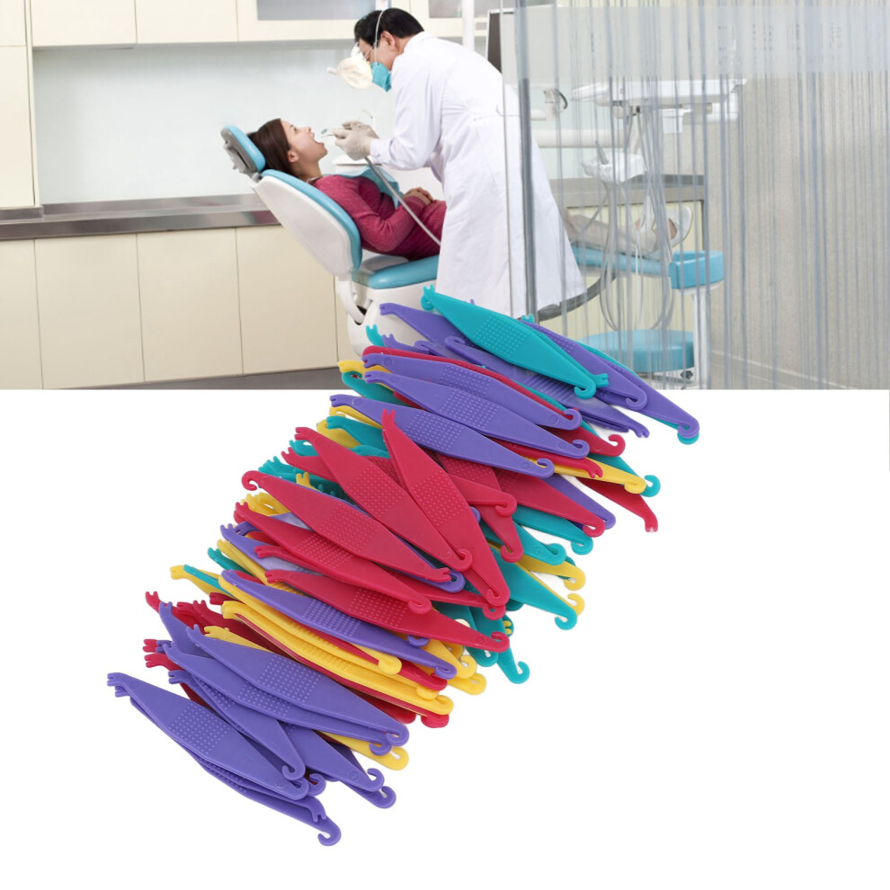 100Pcs Plastic Dental Elastic Rubber Bands Placers for Braces Ligature Hooks