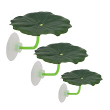 Suction Cup Hammock 3Piece Aquarium Leaf Design Resting Spawning Bed Fish Shelter Platform Safe Decoration
