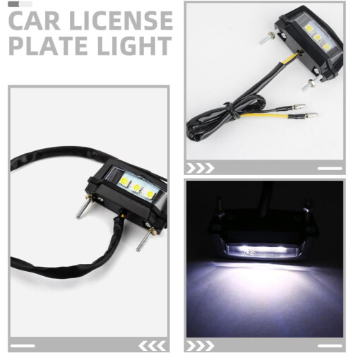 2pcs LED Motorcycle License Plate Tail Lights for Enhanced Night Visibility and Easy Installation 1