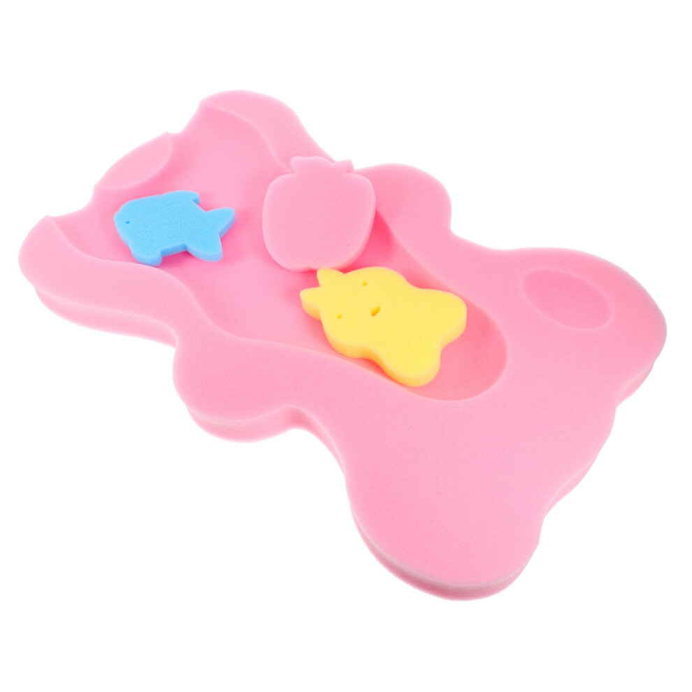 Baby Bath Sponge Mat with Soft AntiSkid Cushion Newborn Bathtub Support Pad Comfortable Infant Bath