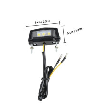 2pcs Motorcycle LED License Plate Light and Tail Tag Lamp, Waterproof, Universal Fit, Night Visibility