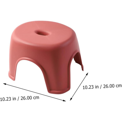 Small Plastic Stool with Nonslip Stable Design for Bathroom, Stackable Kids Step Stool 1