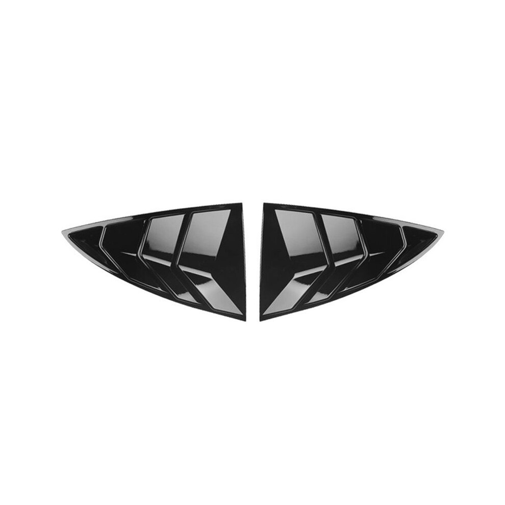 Car Rear Shutter Window Cover For Model Y Rear Triangular Louver Decoration Cover Accessories Gloss Black 6034012395872