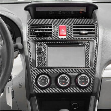 Kohlefaser für Impreza 2012-2016 XV Crosstrek 2013-2017 Mittelkonsole AC Navigation Panel Trim Kit Accessoreis