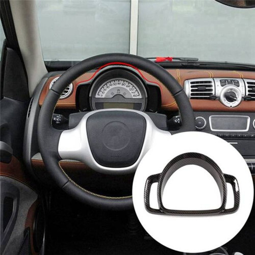 For -  Fortwo 09-15 Center Console Instrument Panel Frame Decorative Frame Carbon Fiber Texture Style 1