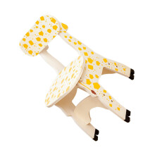 Wooden Giraffe Back Chair For Boys And Girls Safe Kid Sized Education Seating Playroom Natural Wood