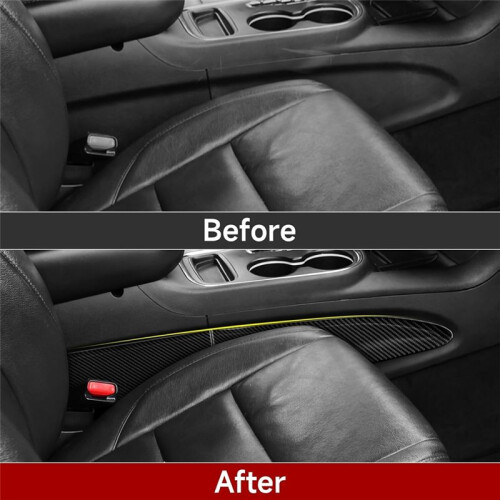 Center Console Side Panel Cover Trim for  Durango 2014-2020 Carbon Fiber Interior Accessories 2
