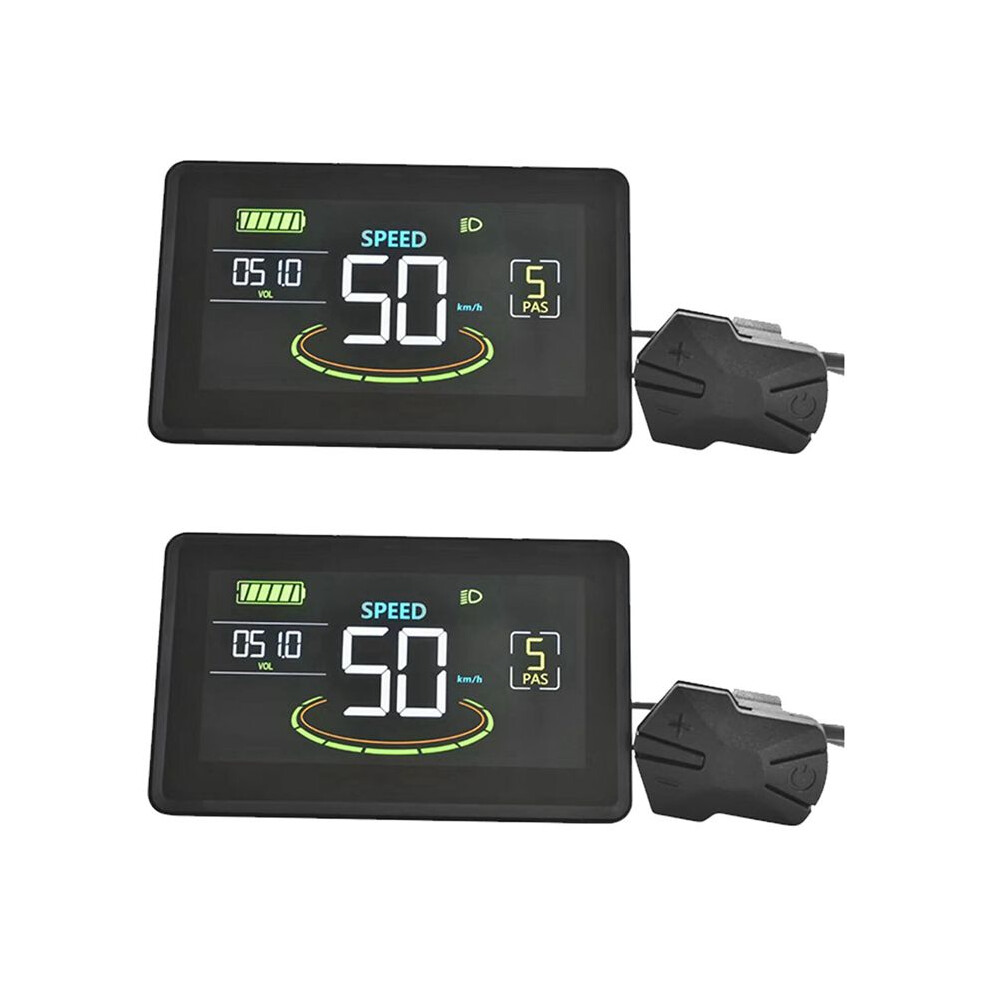 Photos - Climbing Gear 2X H6C Electric Bike LCD Display Meter 24V-60V E Scooter LCD Panel Color Screen with USB UART for Electric Bike(5PIN)