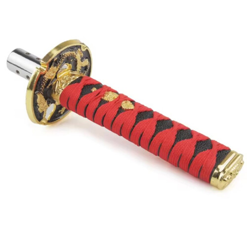 Universal for JDM Samurai Sword Shift Knob 200mm Samurai Knife Shift Knob with Adapter Red 1