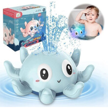Baby-Badespielzeug, leuchtendes Induktionssprinkler-Spielzeug, LED-Oktopus-Badespielzeug für Mädchen und Jungen