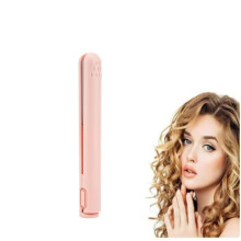 Vielseitiger Mini-Lockenstab, Mini-Doppelzweck-Lockenstab, Mini-Glätteisen und Lockenwickler 2 in 1, Mini-Akku-Lockenstab, (Pink)