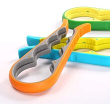 4-in-1-Multifunktions-Glasöffner, orange, ergonomisches, modernes Design, PP + TPR