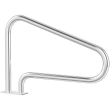 Stainless Steel Pool Handrail with Ergonomic Curve, 3Bend Swimming Pool Stair Rail for Inground Safety