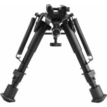 Zusammenklappbares Zweibein – ABDECKUNG – 6–9 Zoll – Metall – verstellbar – Schwarz