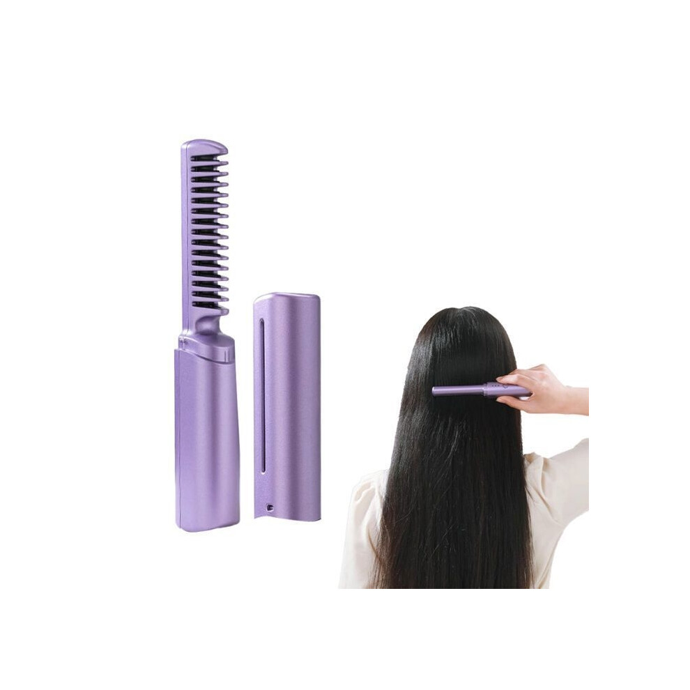 Aihontai Purple Hair Straightener - Unspecified - Mini Straightener - Rechargeable - Portable - 3 Temperatures