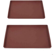 Silikonmatte, Silikon-Backmatte, 2 Stück, Silikon-Schwamm-Backblech, Gebäck-Backmatte, Silikon-Backblech, Kaffee