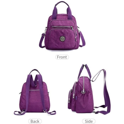 Rucksack – Damen – Lila – Nylon – elegant – langlebig 2