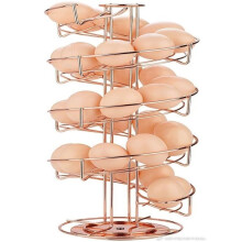 Eierspender – Nicht spezifiziert – Spirale – 360 Grad – Metall – Beige