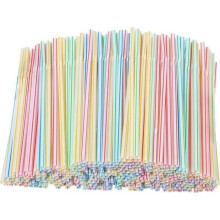 Wegwerp flexibele plastic rietjes, kleurrijke rietjes, veiligheidsmateriaal, voor drinkpartijen kinderen volwassenen (1000 stuks)