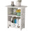 Small Bedside Table with Storage Shelf, White Narrow Side Table for Bedroom and Small Spaces 1