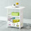 Small Bedside Table with Storage Shelf, White Narrow Side Table for Bedroom and Small Spaces 4
