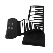 Foldable 61-Key Silicone Roll Up Piano with Built-in Speaker & Recording