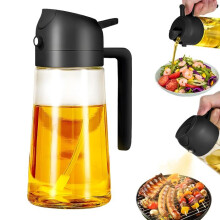 Luftfritteuse 2-in-1-Ölspray, 450-ml-Küchenölsprüher, Küchenölsprüher zum Grillen, Zubehör für Luftfritteusen