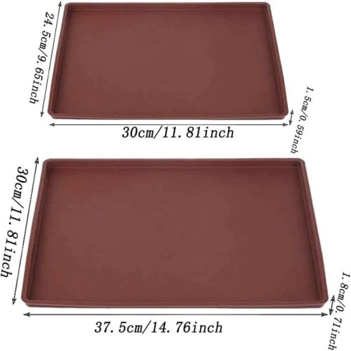 Silikonmatte, Silikon-Backmatte, 2 Stück, Silikon-Schwamm-Backblech, Gebäck-Backmatte, Silikon-Backblech, Kaffee 2