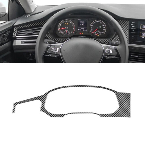 For   Mk7 Bora 2019-2023 Carbon Fiber Central Console Dashboard Panel Trim Accessories 1