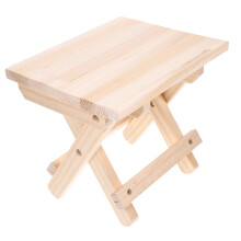 Antislip Wooden Small Stool For Home Use Natural Wood Finish Low Round Design For Living Room Bathroom Kitchen