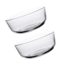Small Transparent Glass Salad Bowls TwoPiece Set MultiUse Dessert Bowls For Fruits Cereals Nuts And Soups