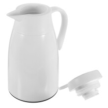 Thermal Insulated Kettle with Glass Liner and Temperature Display for Tea Coffee Hot Water Pearl White