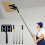 Adjustable Paint Shield Holder Extension Arm For Cardboard Guards, 360 Degree Rotating Bracket, Wall Ceiling Edging Tool 2