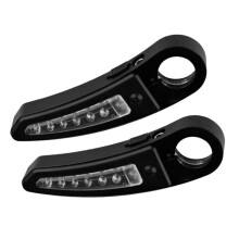 Bike Handlebar Mountain Bar Ends Carbon LED Bar End Caps For Bicycle Handlebars MTB Compatible Black