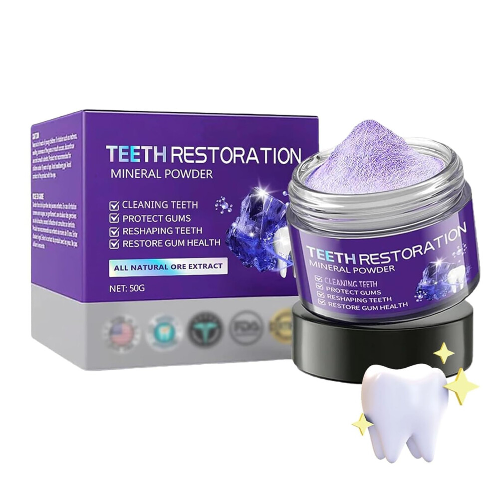 Natural Teeth Whitening Mineral Tooth Powder for Gum Protection and Fresh Breath (1)