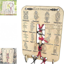 Knot Training Board For Knot Tying Practice, Portable HandsOn Board, Compact Survival Tool For Camping, Sailing, 1Pcs