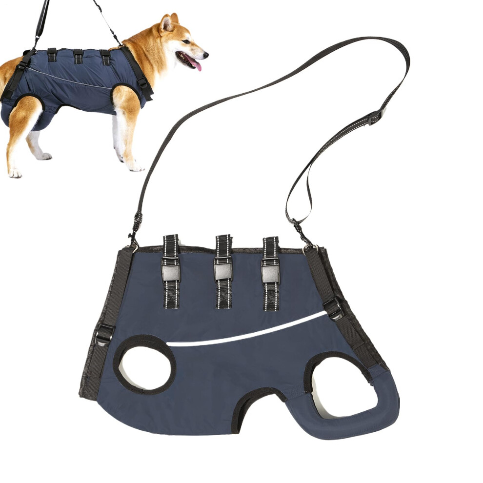 Blue Lift Harness For Senior Dogs, Adjustable Assistance Sling, Size 9.06 X 7.48 X 1.38 Inches, Navy