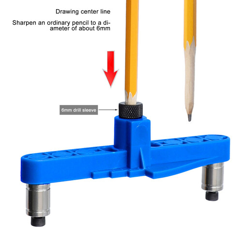 2-In-1 Woodworking Hole Locator Kit, ABS Drilling Guide, British Scale 2