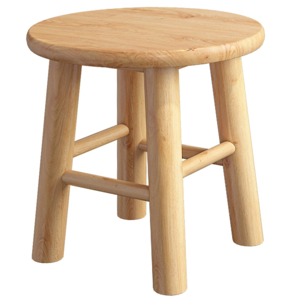 Solid Hardwood Shoe Changing Stool 25x25cm Small Sturdy Wooden Toddler Step Stool For Home Entryway, Bathroom Or Bedroom