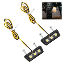 2 X Universal 12V Waterproof Motorcycle License Plate Light With 3 SMD LED Mini Super White For Motorcycles & Quads