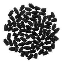 200Stk Schwarze Halskettenverschluss Kunststoff Für DIY Schmuck