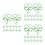 60Stk Metall Papierclips Shamrock Grün Büro Organizer Accessoire 7